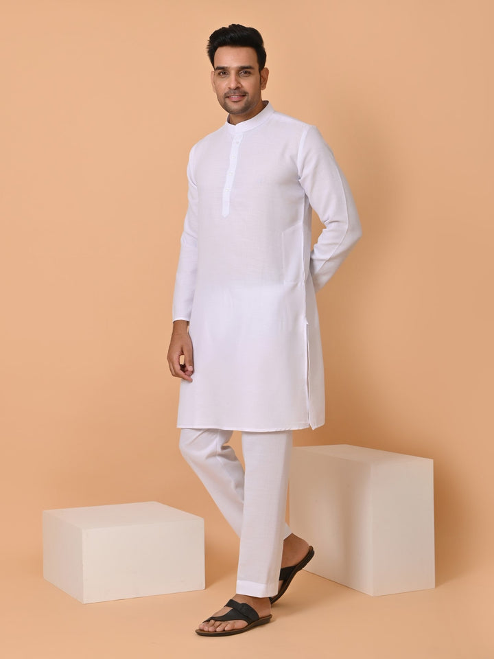 Solid White Kurta Set