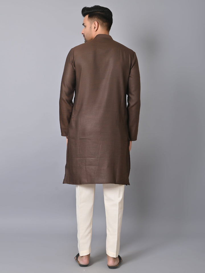 Solid Brown Kurta Set