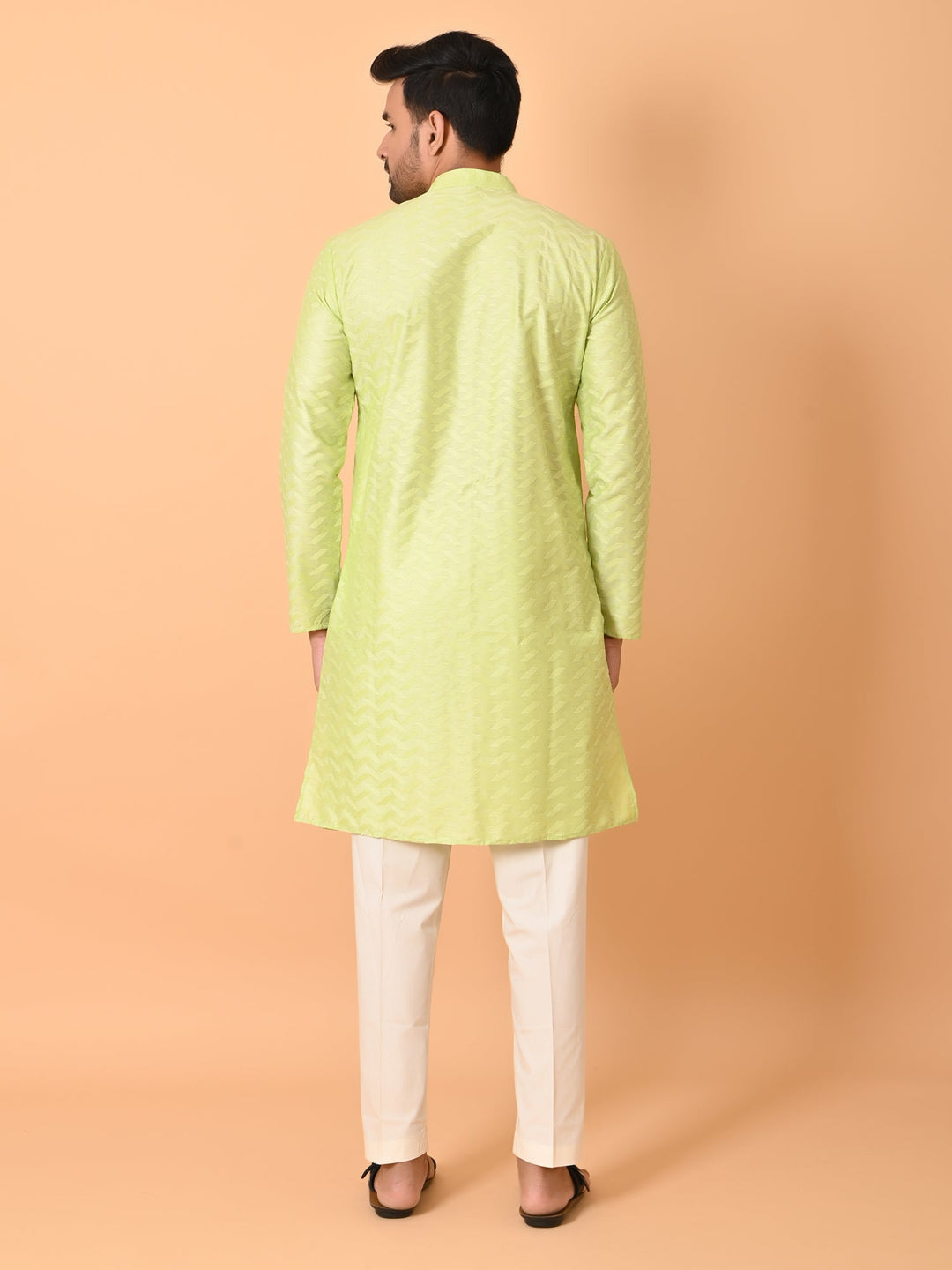 Chikan Green Kurta Set