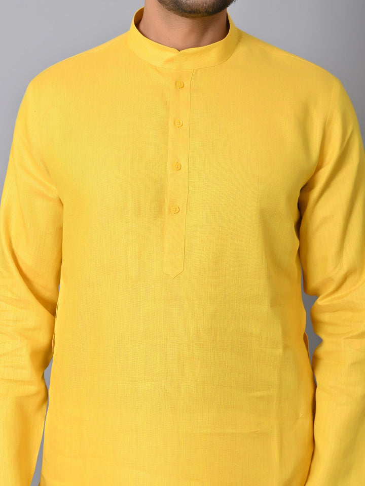 Solid Yellow Kurta Set