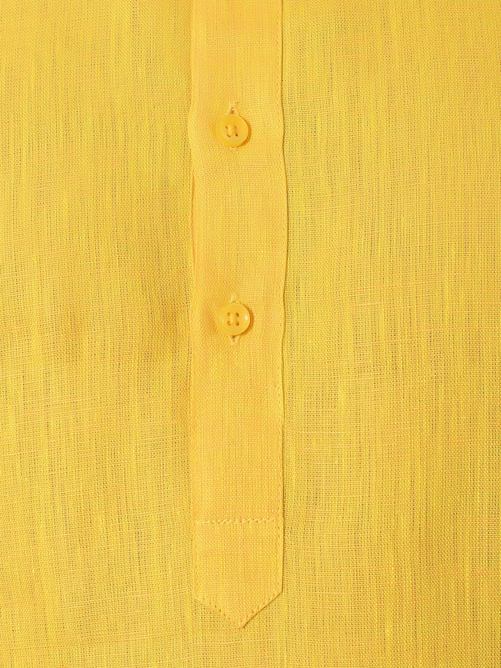 Solid Yellow Kurta Set