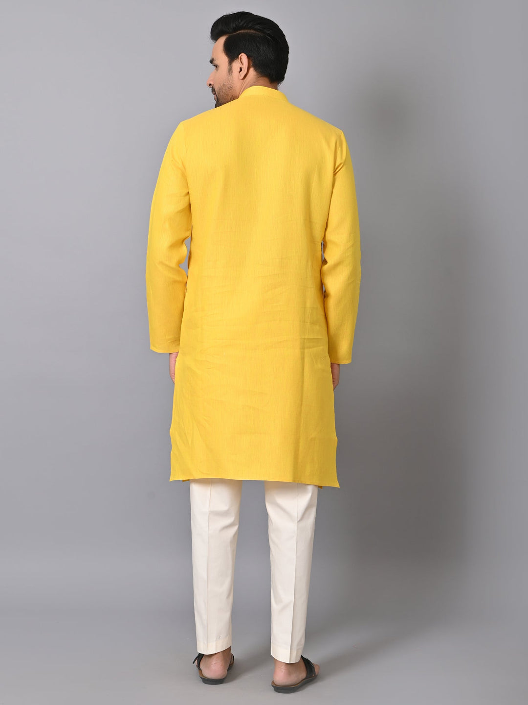 Solid Yellow Kurta Set