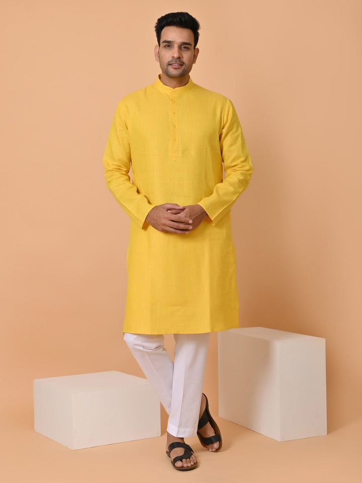 Solid Mustard Kurta Set