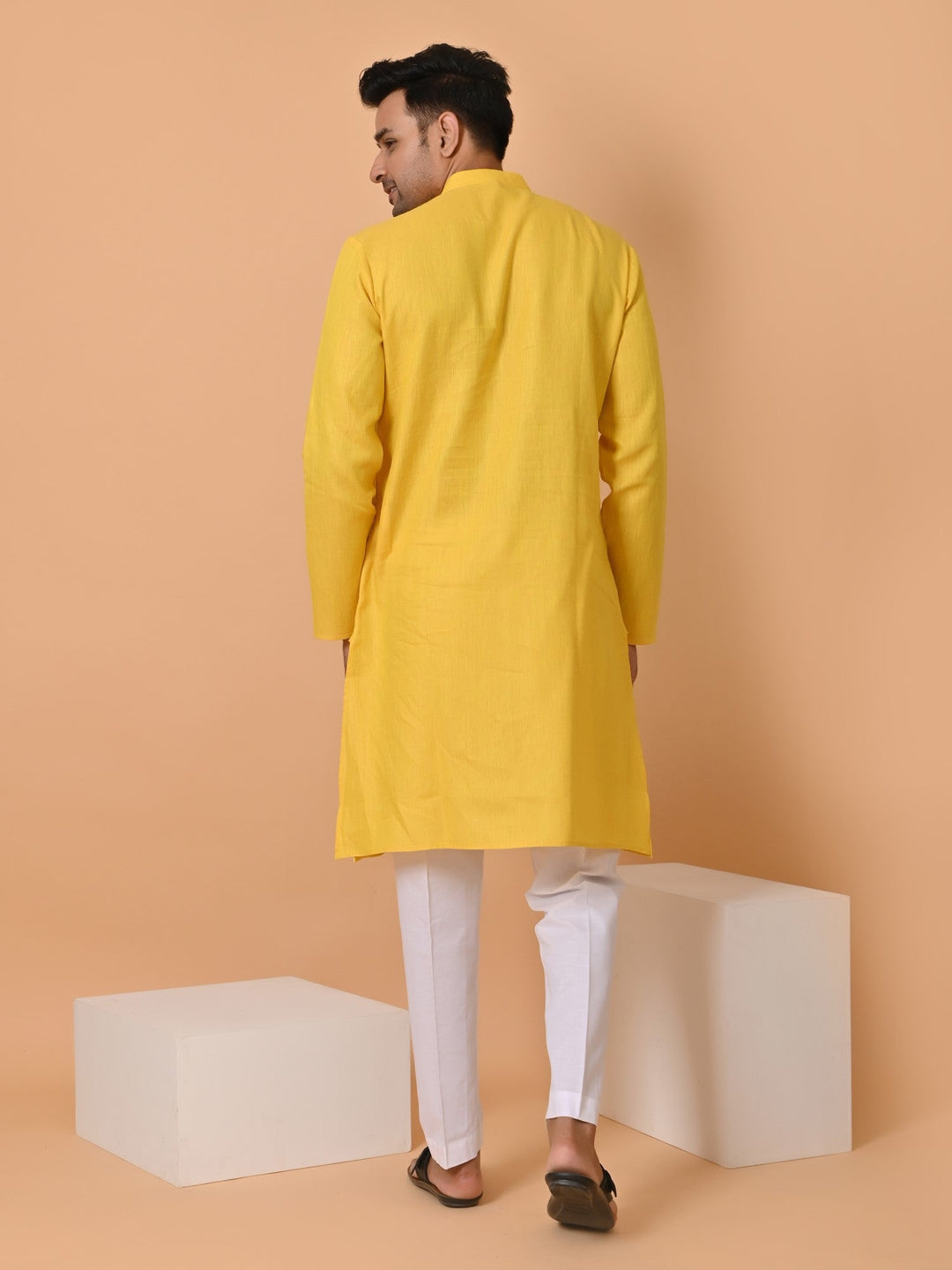 Solid Mustard Kurta Set