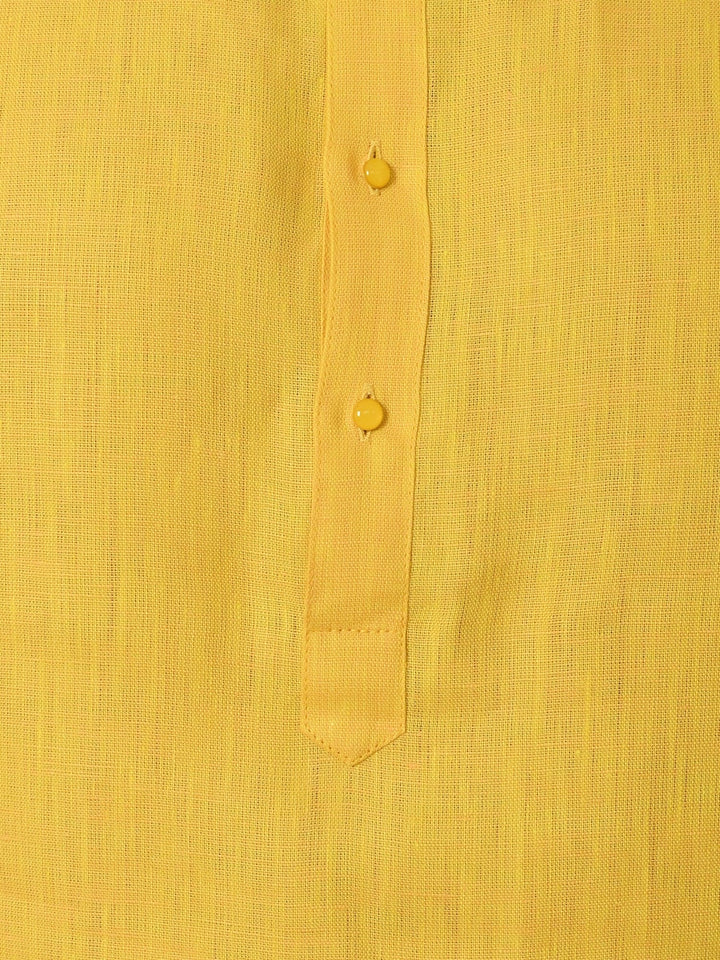 Solid Mustard Kurta Set