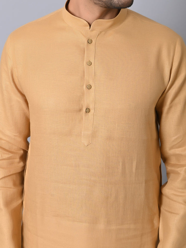 Solid Beige Kurta Set