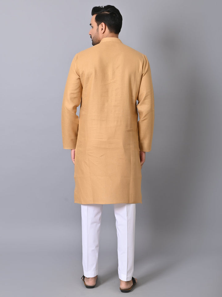 Solid Beige Kurta Set