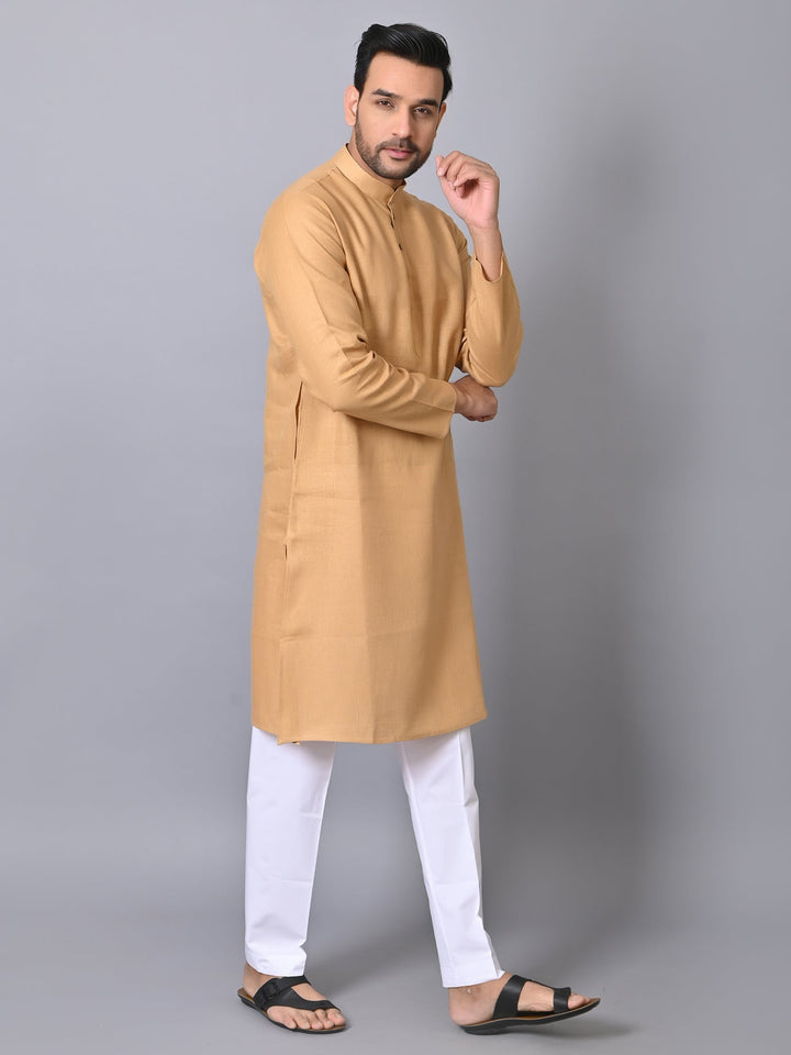 Solid Beige Kurta Set