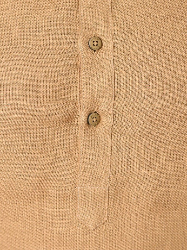 Solid Beige Kurta Set