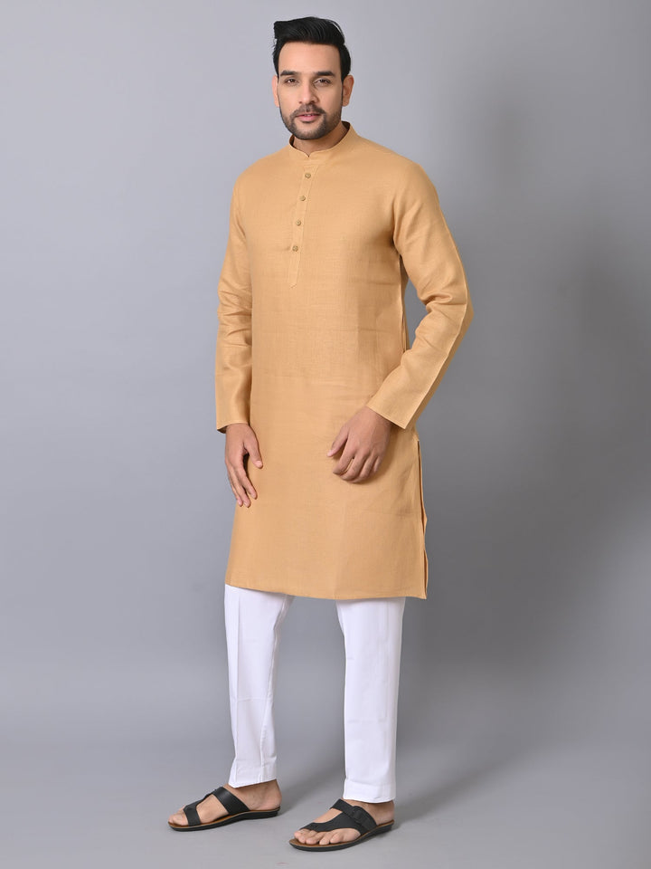 Solid Beige Kurta Set