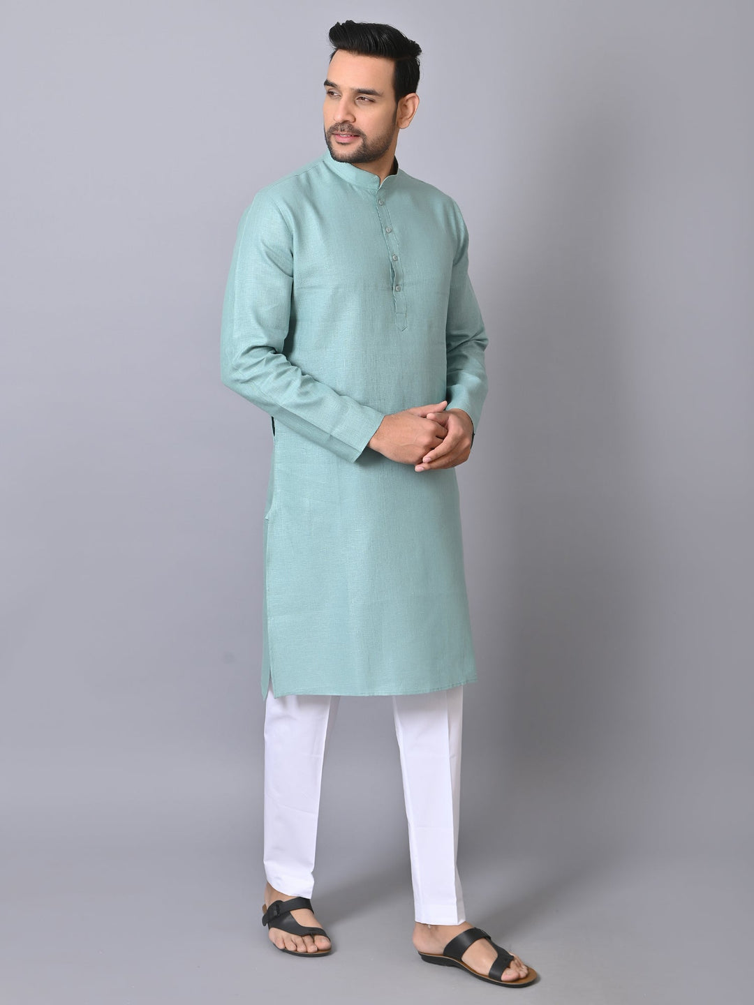 Solid Green Kurta Set