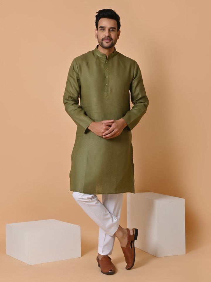 Solid Green Kurta Set