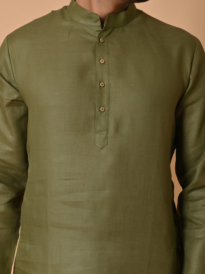 Solid Green Kurta Set