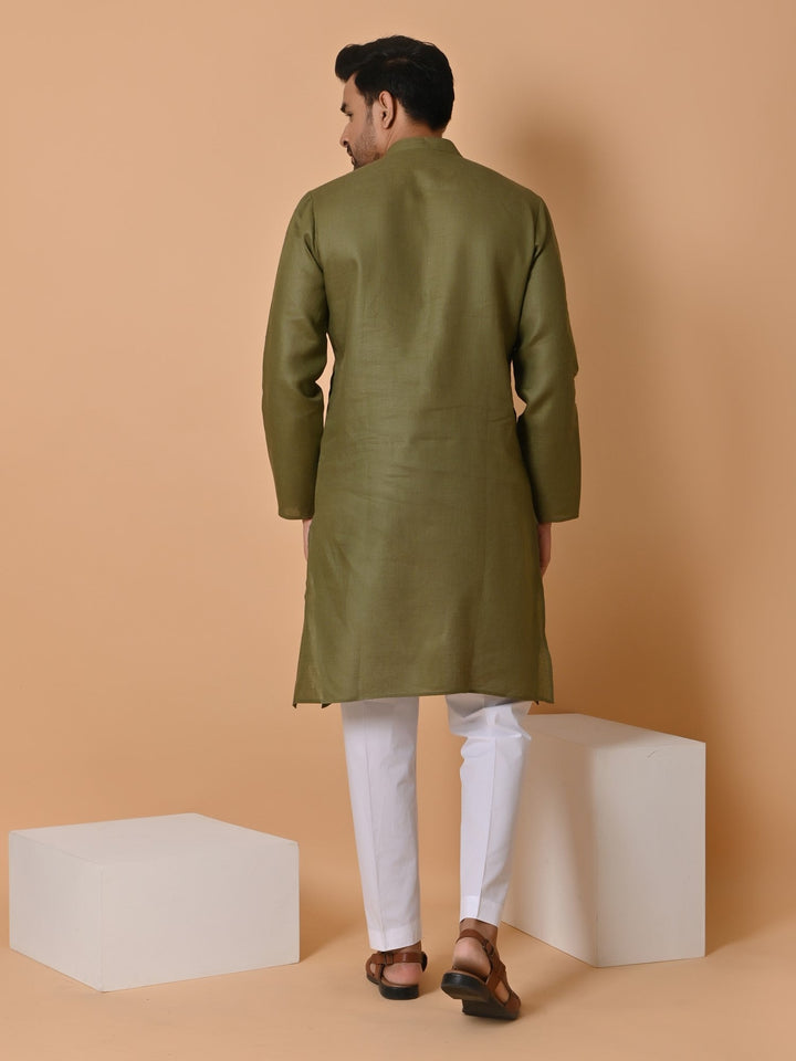 Solid Green Kurta Set