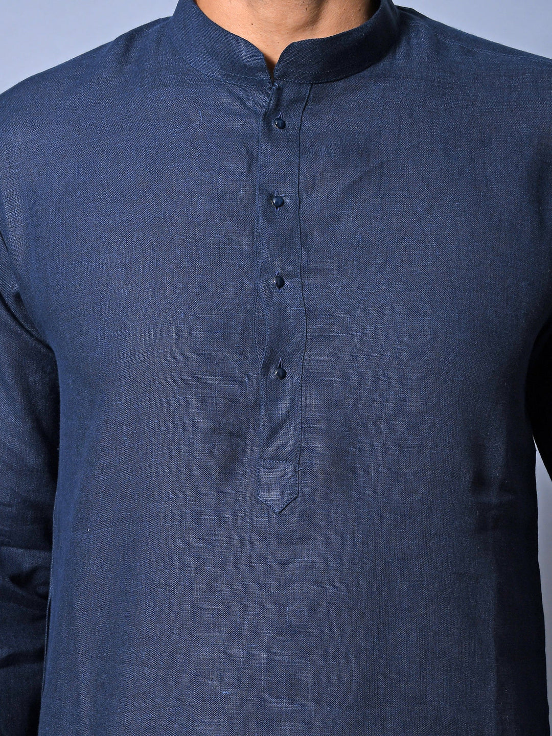 Solid Navy Blue Kurta Set