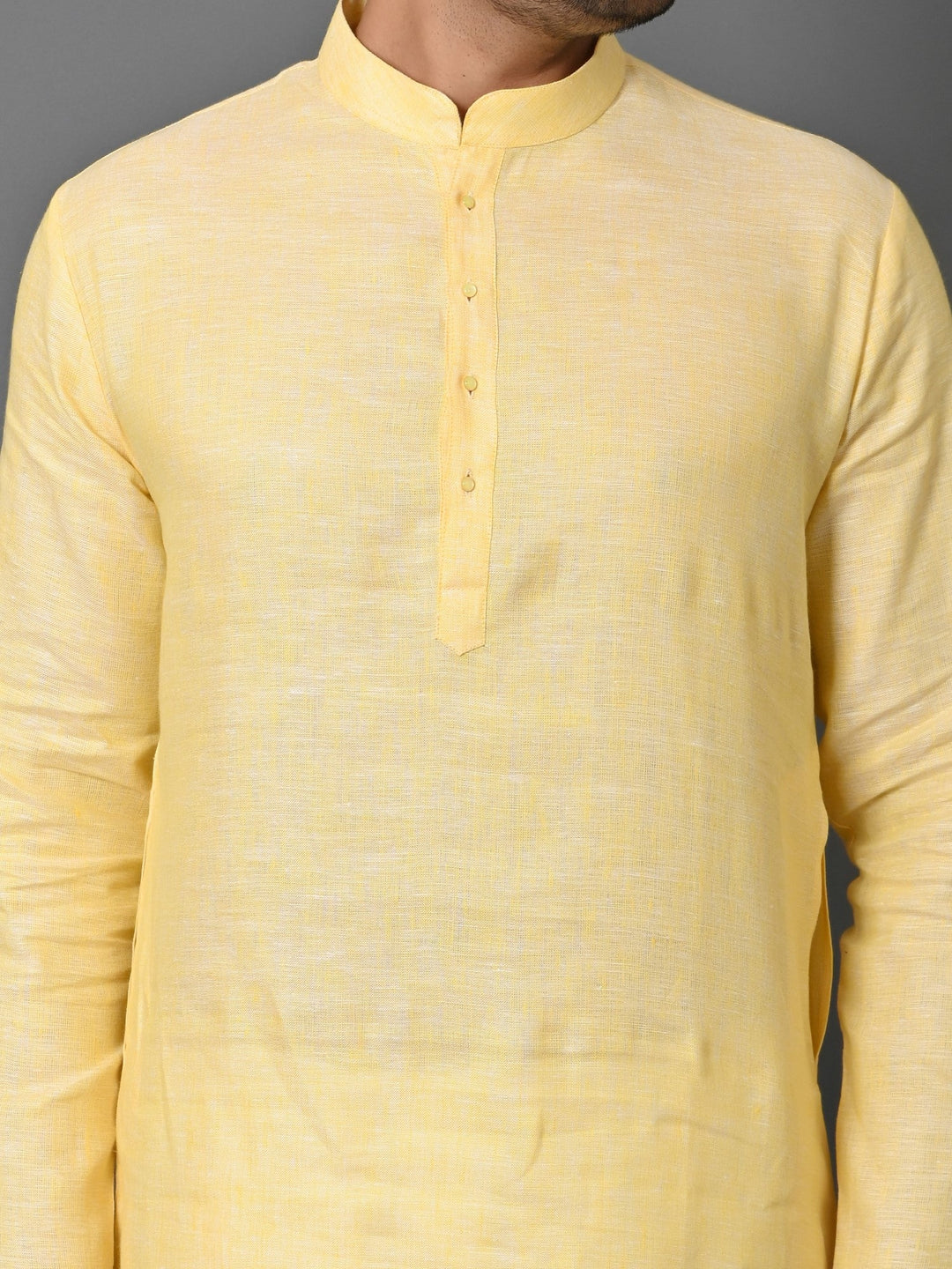 Solid Yellow Kurta Set