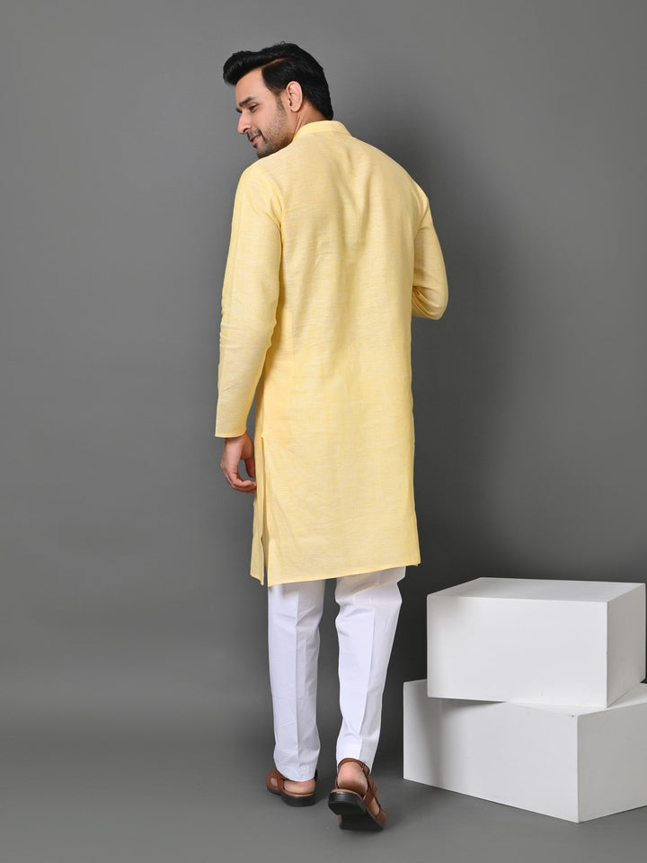 Solid Yellow Kurta Set