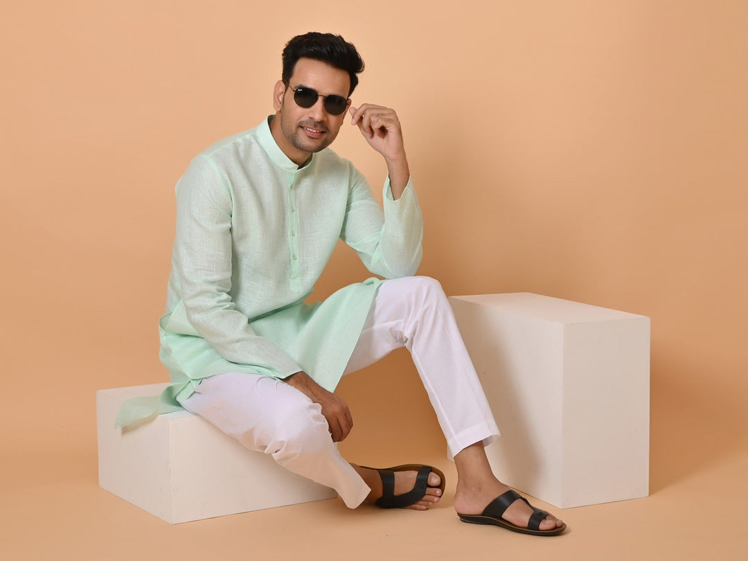 Solid Green Kurta Set