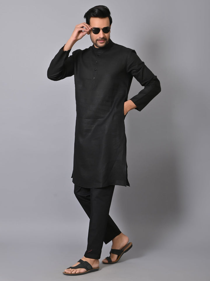 Solid Black Kurta Set