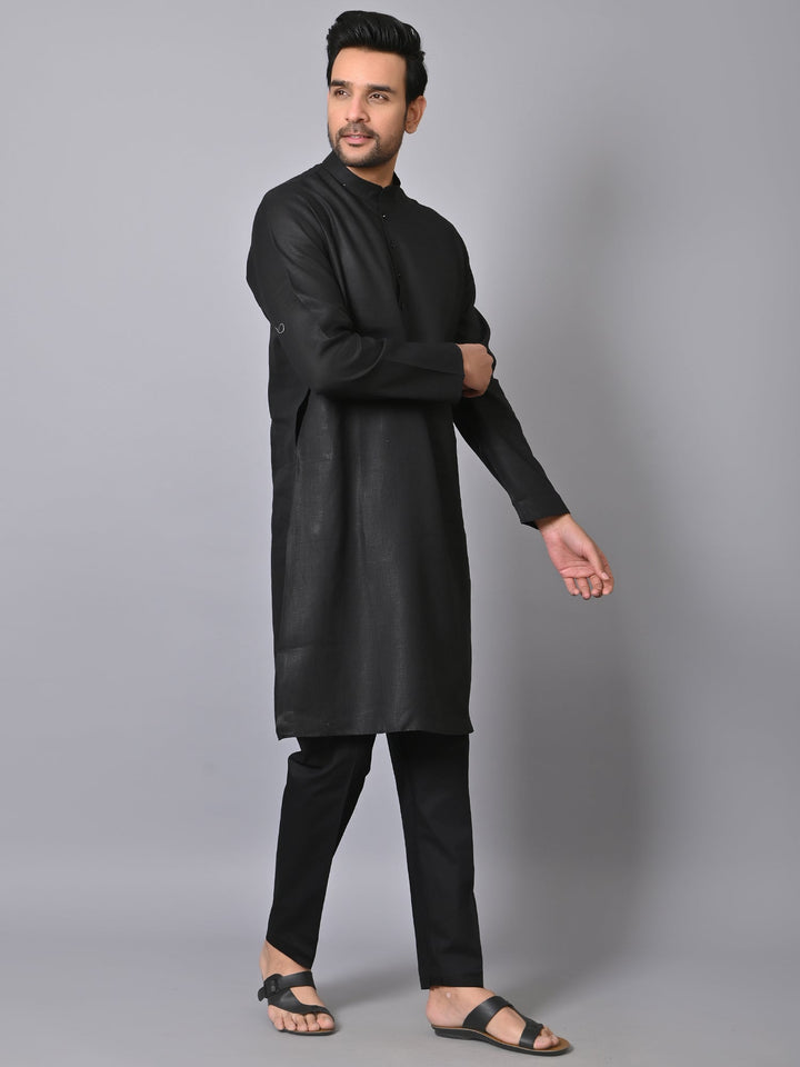 Solid Black Kurta Set