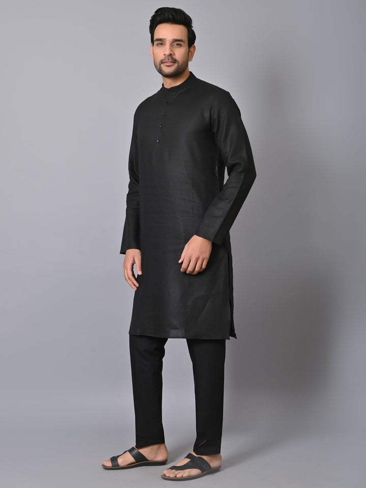 Solid Black Kurta Set