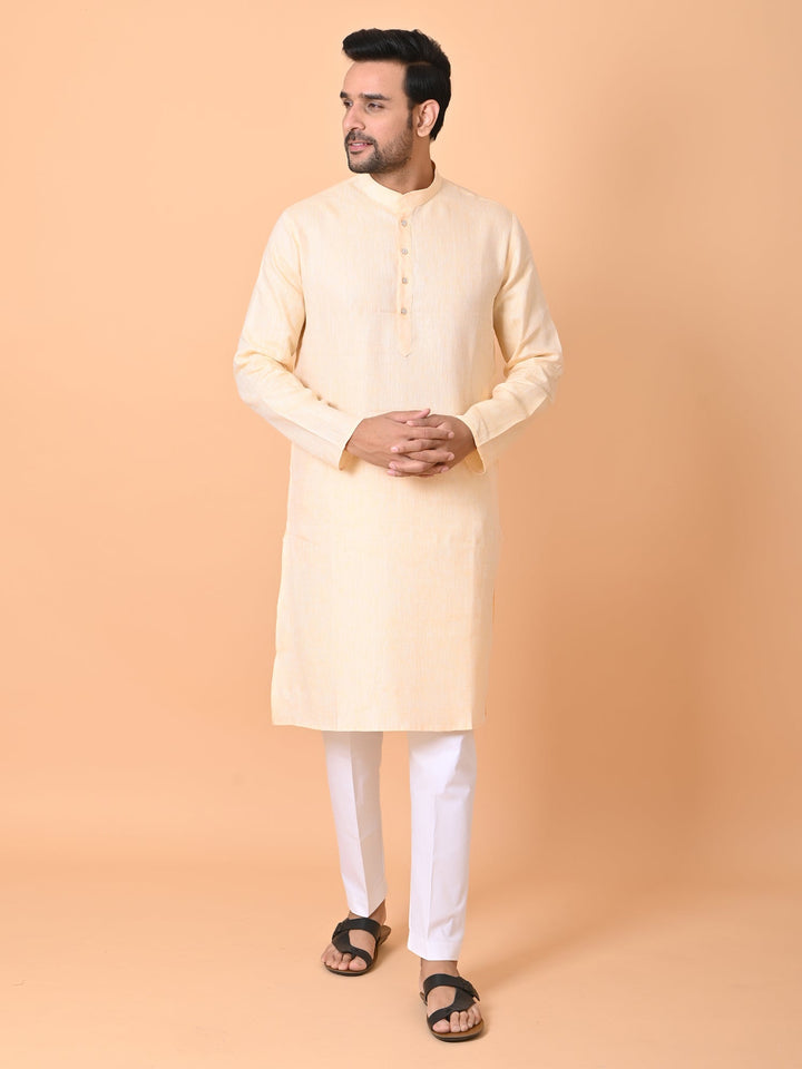 Solid Yellow Kurta Set