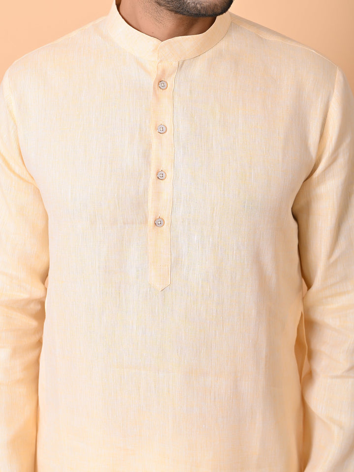 Solid Yellow Kurta Set