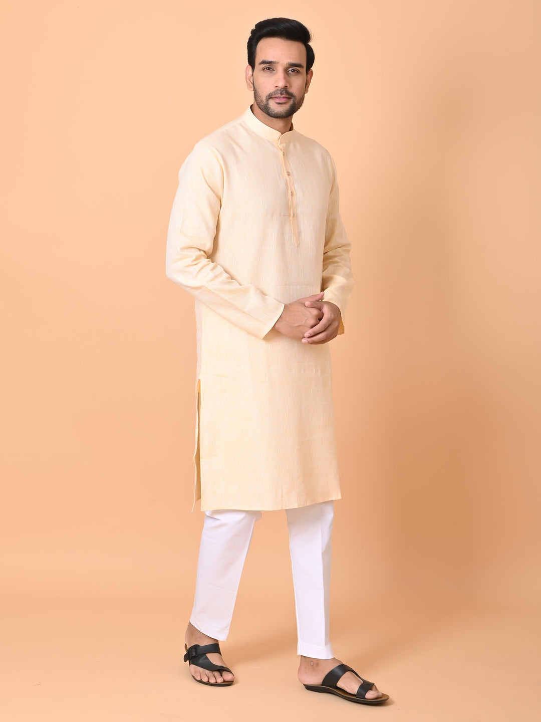 Solid Yellow Kurta Set