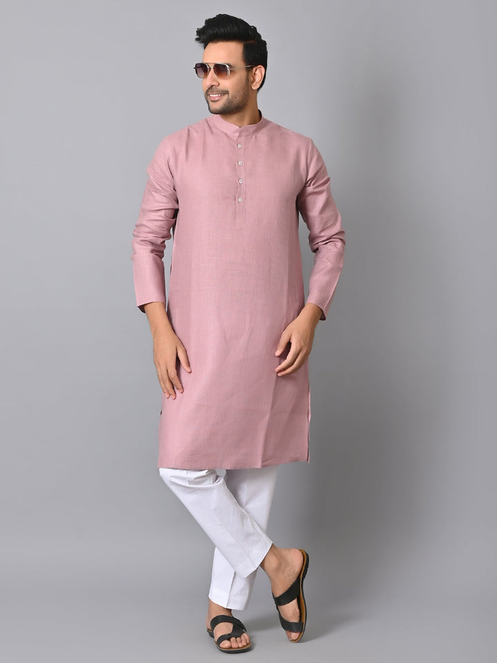 Solid Pink Kurta Set