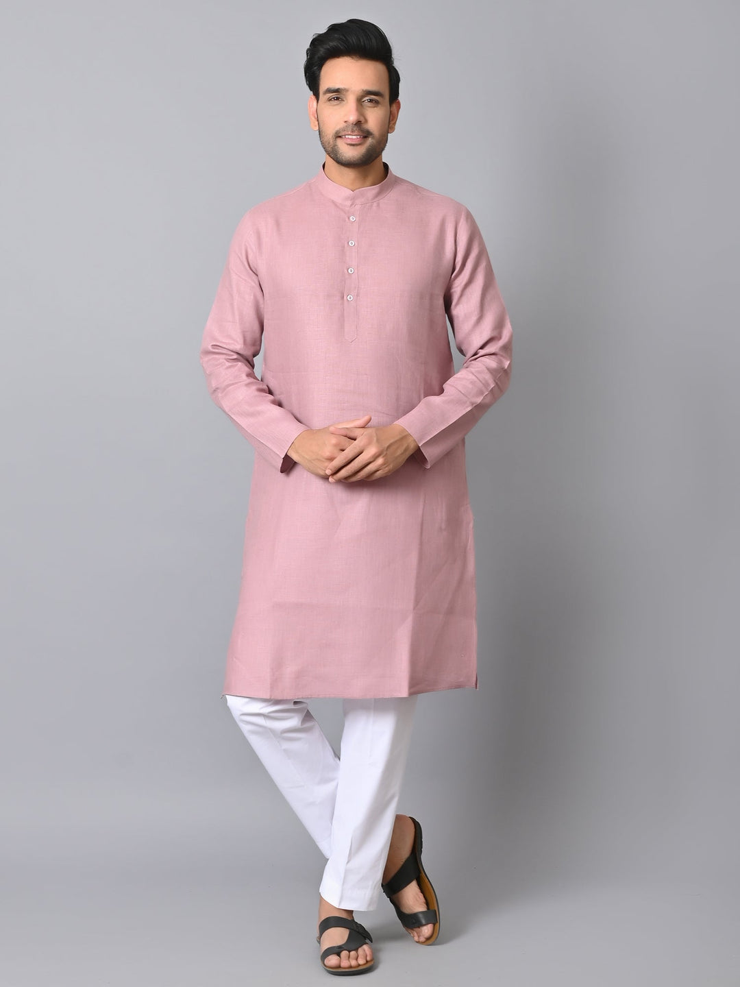 Solid Pink Kurta Set