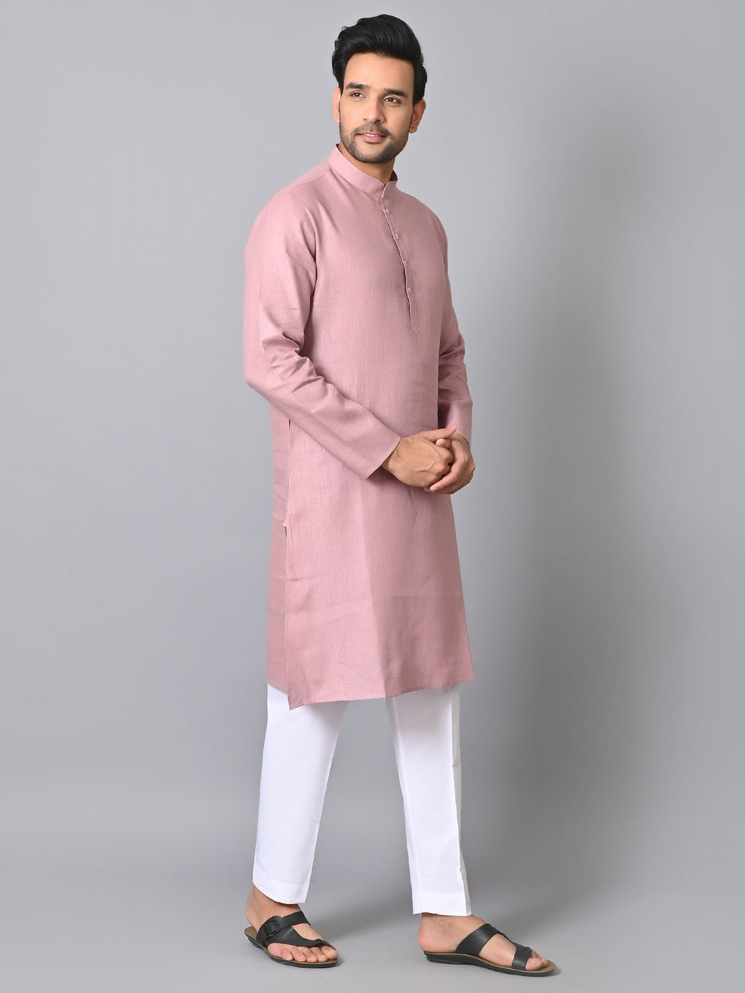 Solid Pink Kurta Set