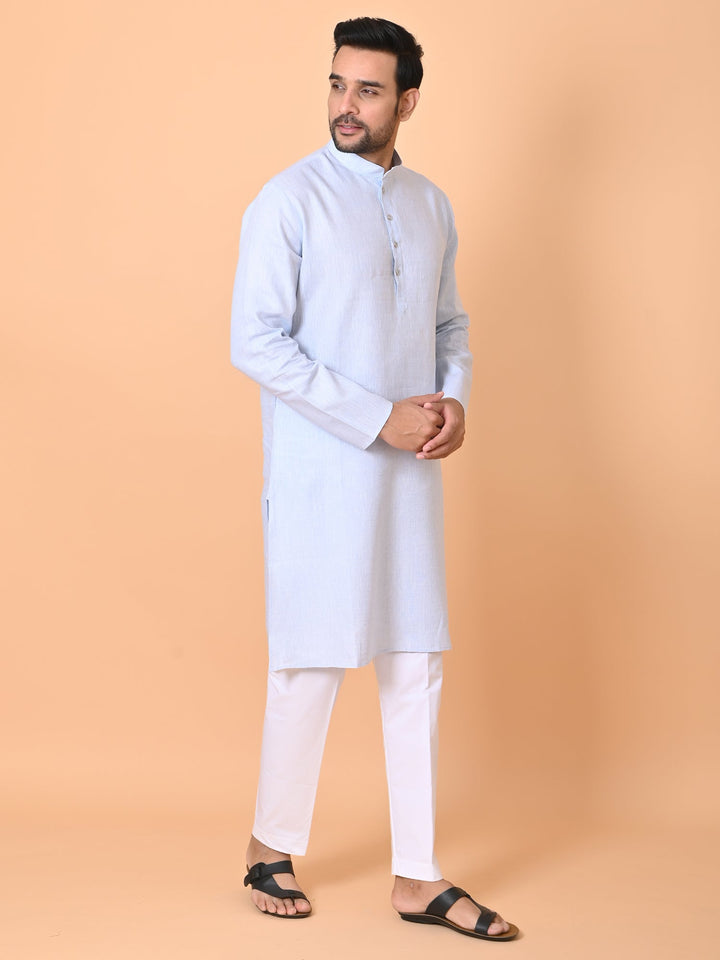 Solid Blue Kurta Set