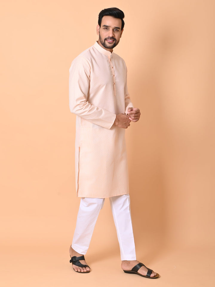 Solid Peach Kurta Set