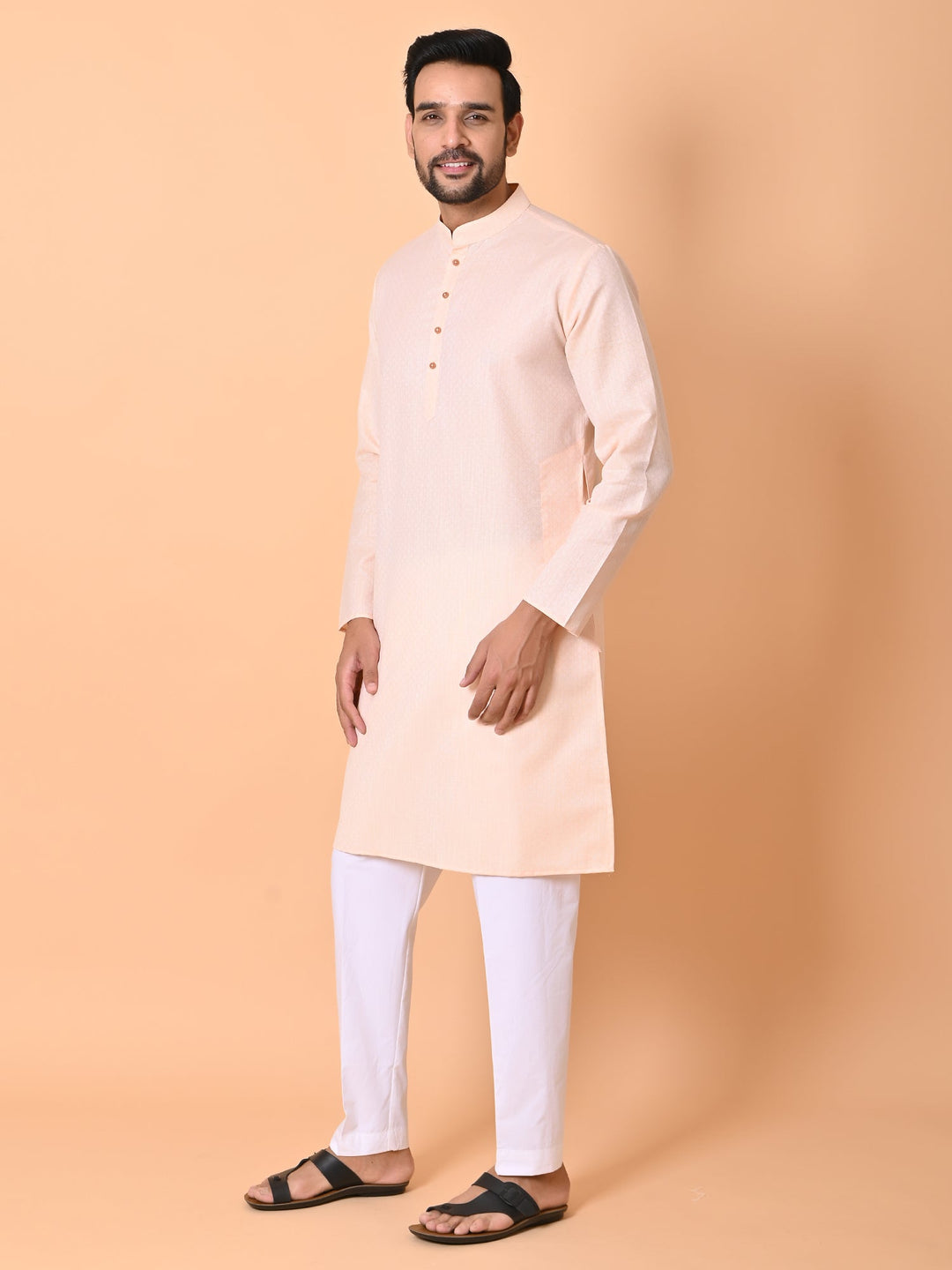 Solid Peach Kurta Set