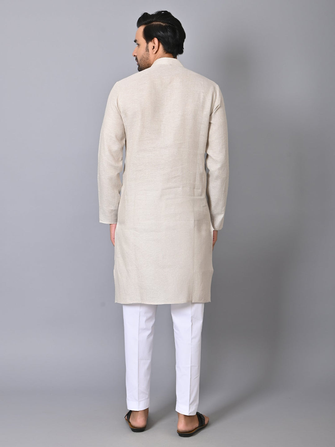 Solid Khaki Kurta Set