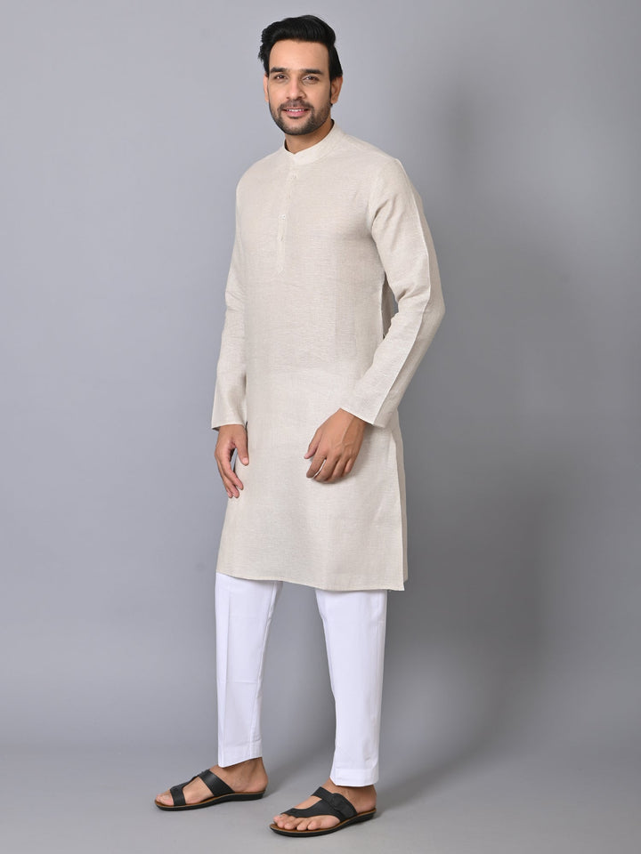 Solid Khaki Kurta Set