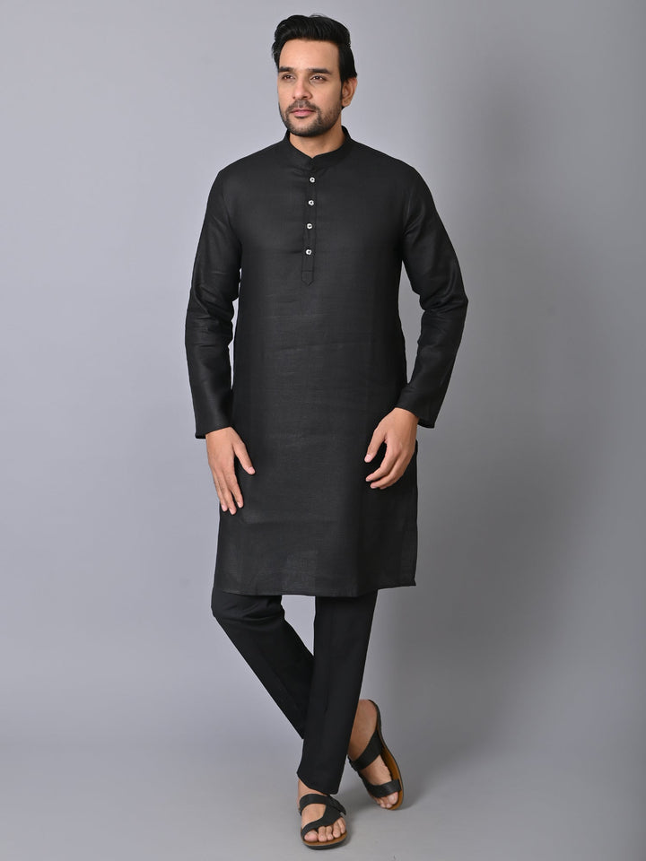 Solid Black Kurta Set