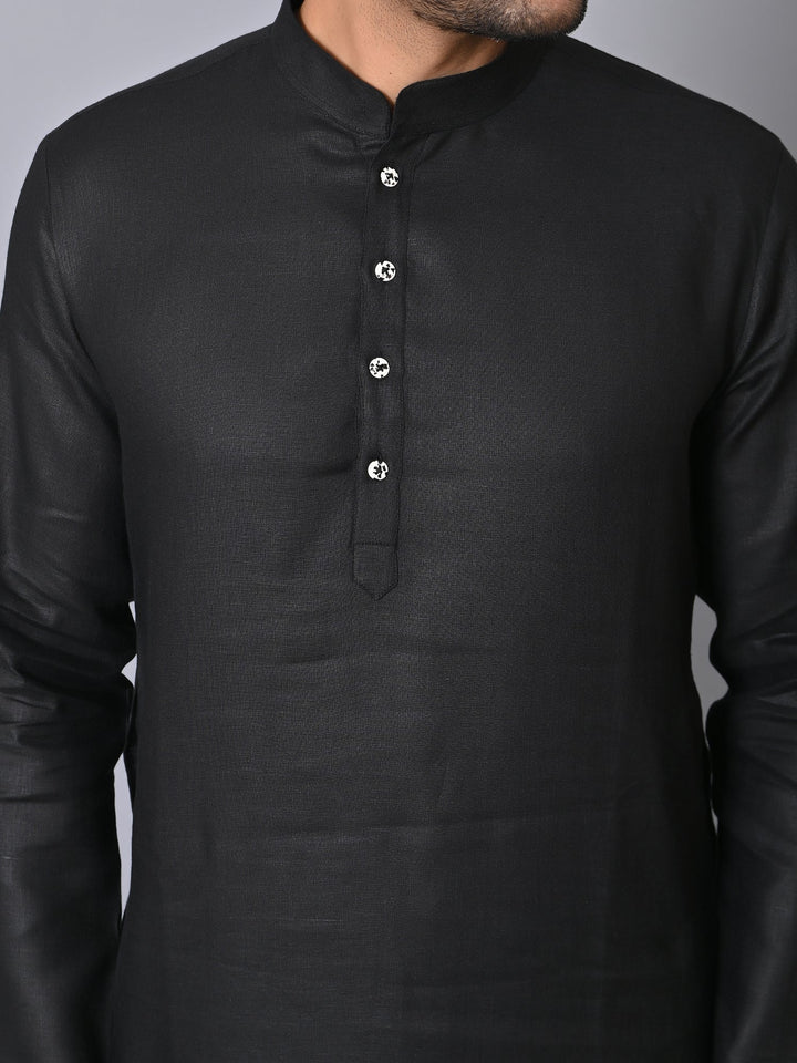 Solid Black Kurta Set