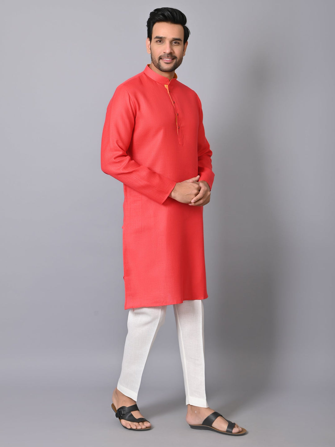 Solid Red Kurta Set