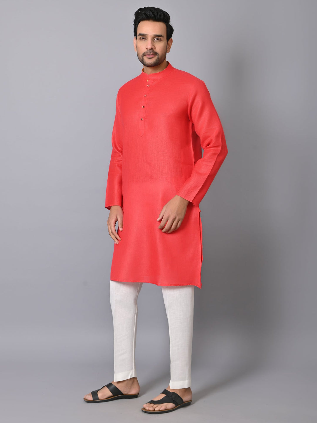 Solid Red Kurta Set