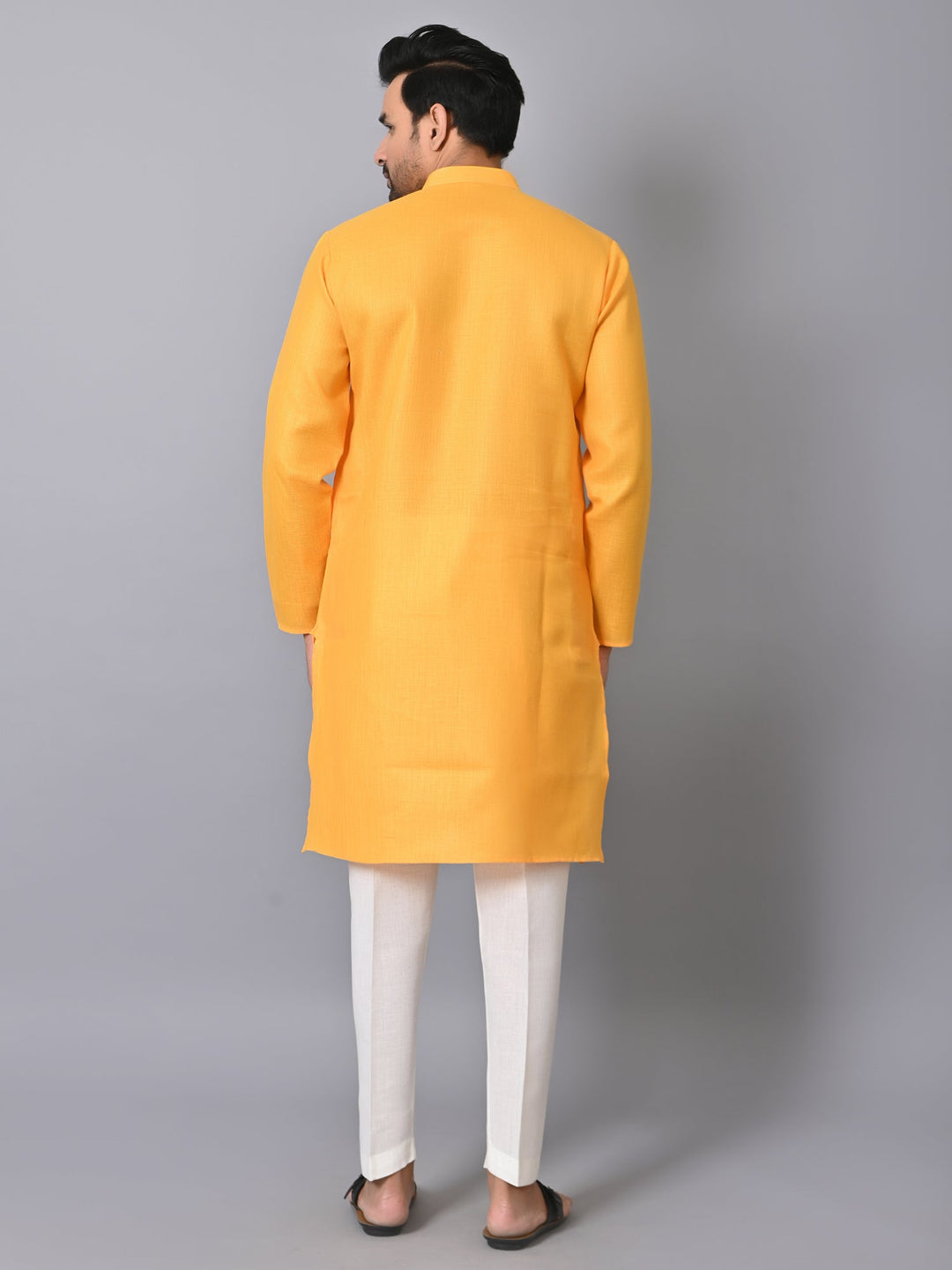 Solid Yellow Kurta Set