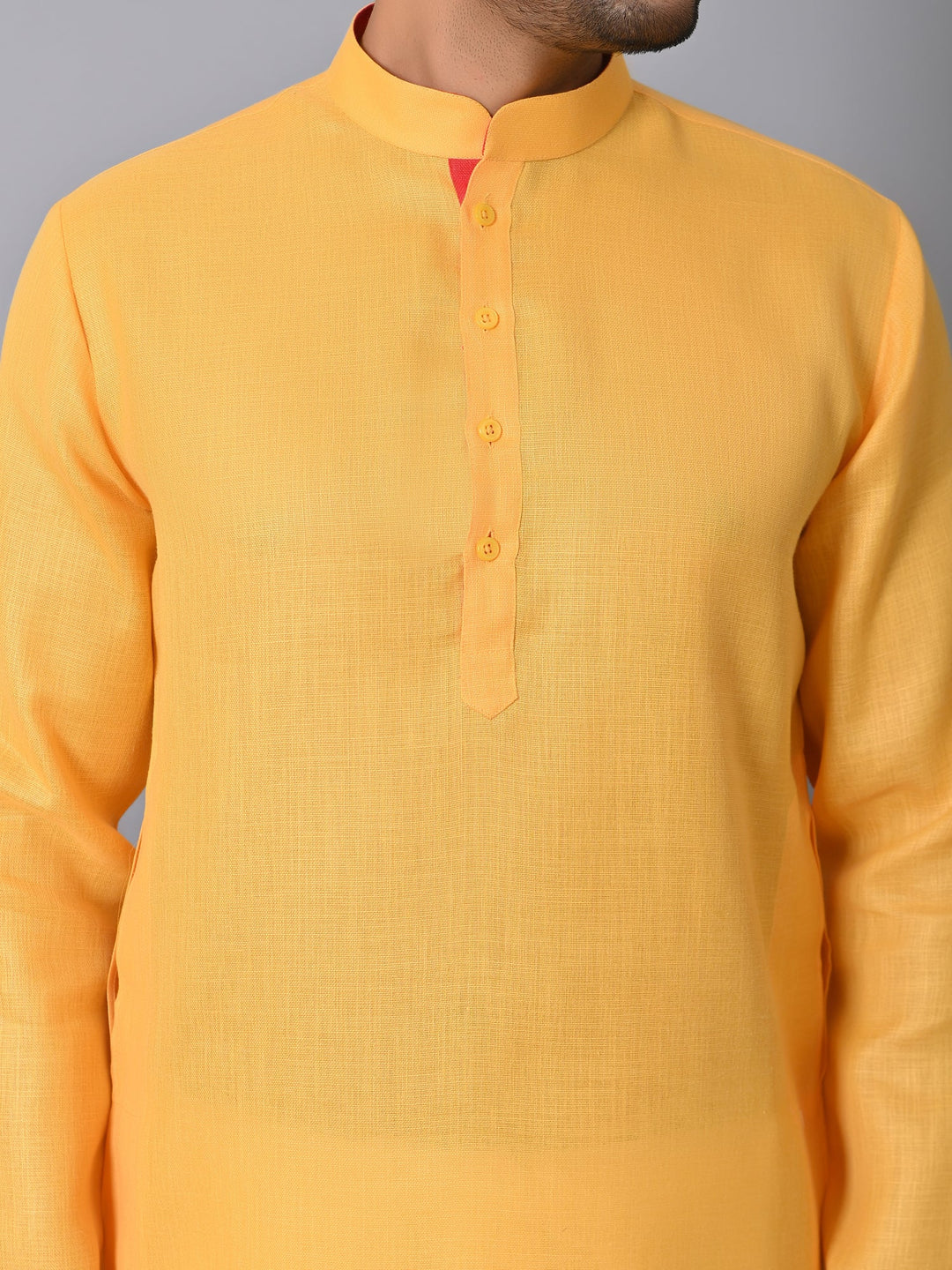 Solid Yellow Kurta Set