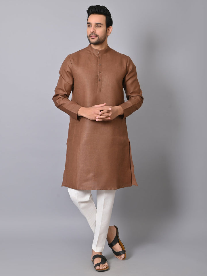 Solid Brown Kurta Set