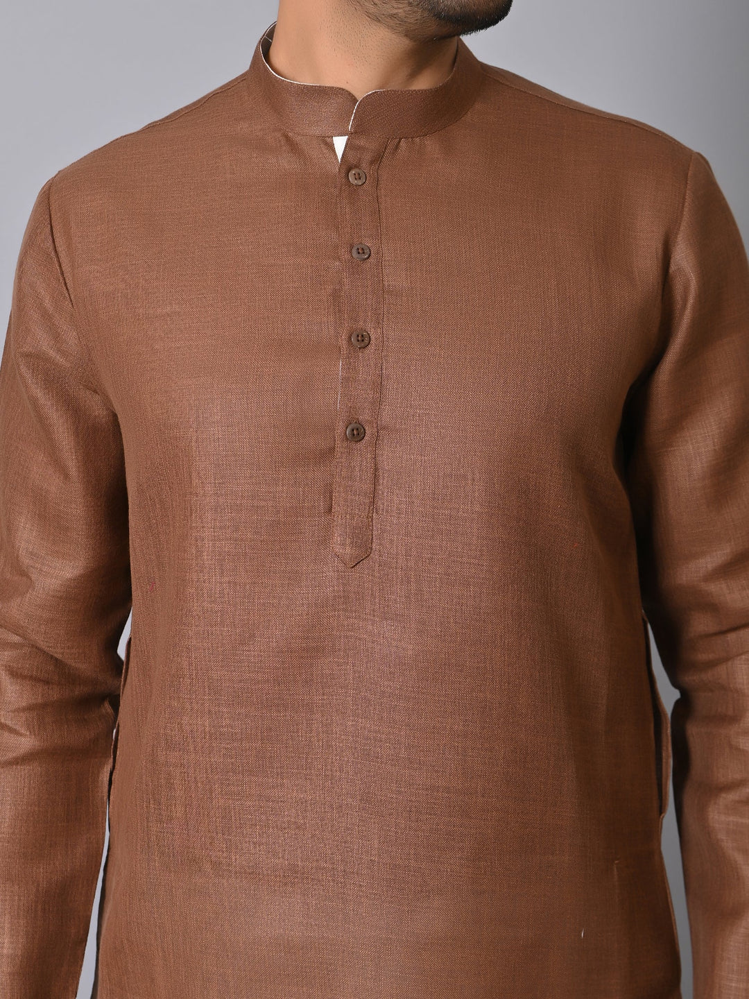 Solid Brown Kurta Set