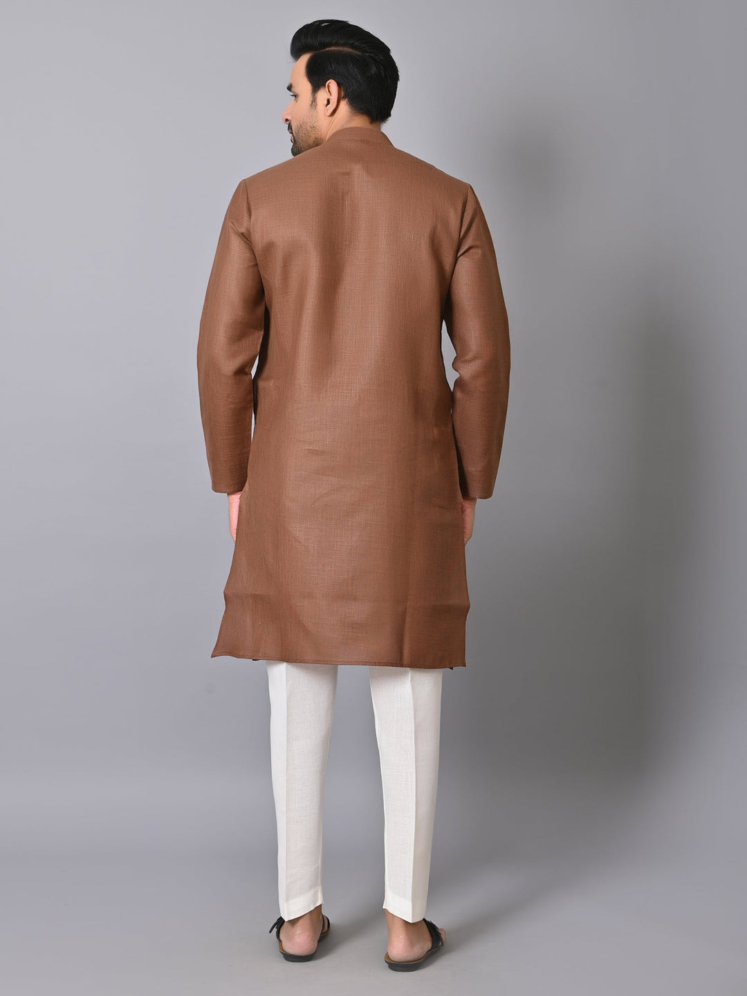 Solid Brown Kurta Set