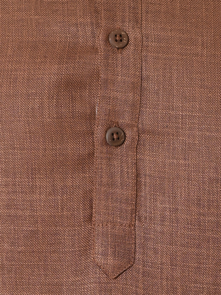 Solid Brown Kurta Set