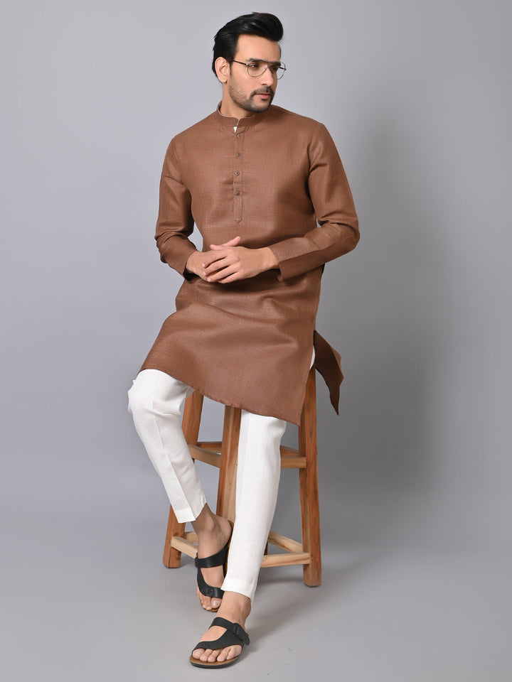 Solid Brown Kurta Set