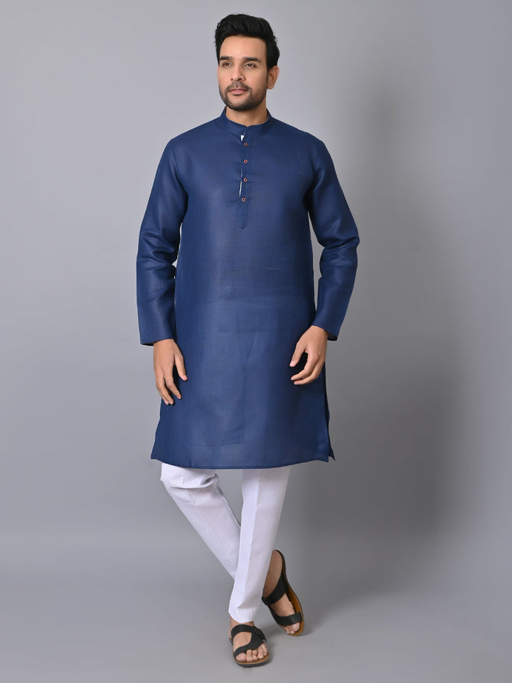 Solid Navy Blue Kurta Set