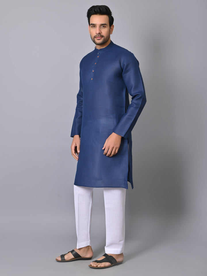 Solid Navy Blue Kurta Set