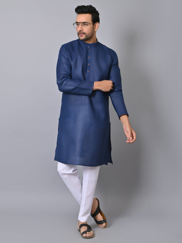 Solid Navy Blue Kurta Set